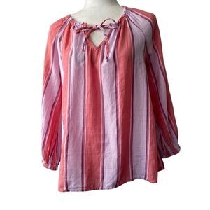 Old Navy Peasant Striped Pullover Blouse Shirt SZ XS